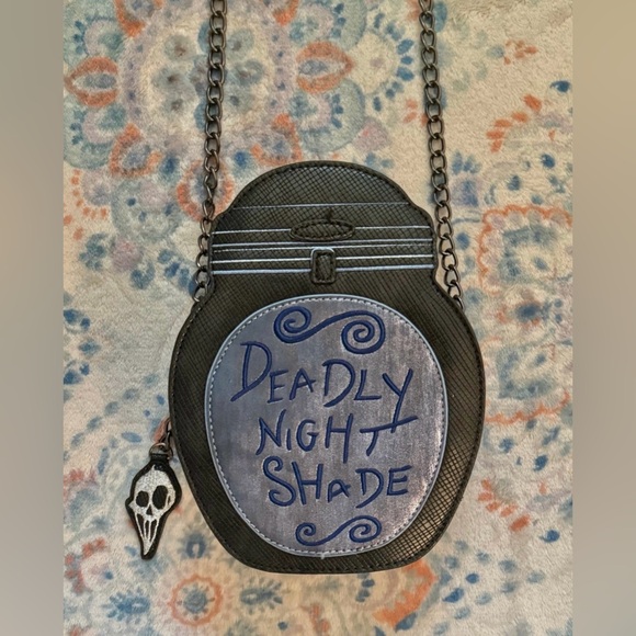 Danielle Nicole Disney Nightmare Before Christmas Deadly Nightshade Crossbody - Picture 4 of 13